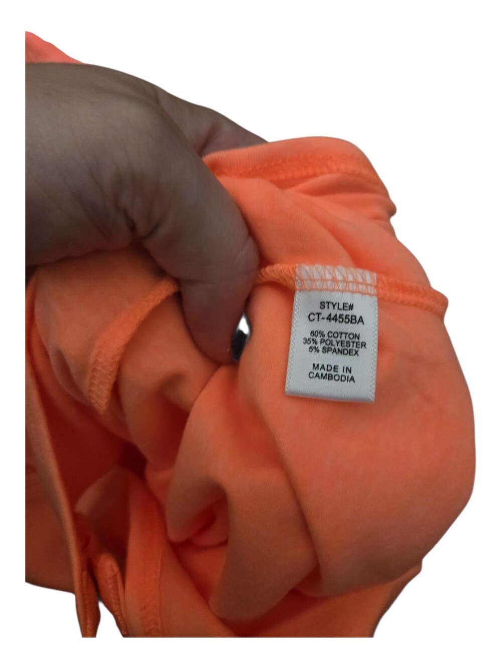 Zenana cotton racerback tank bodysuit Neon Coral - Picture 4 of 6